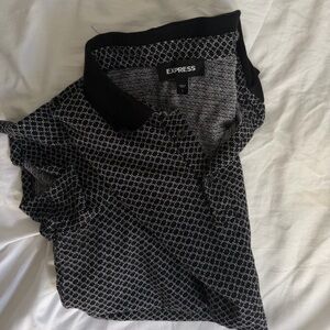 Express Monochrome Patterned Polo